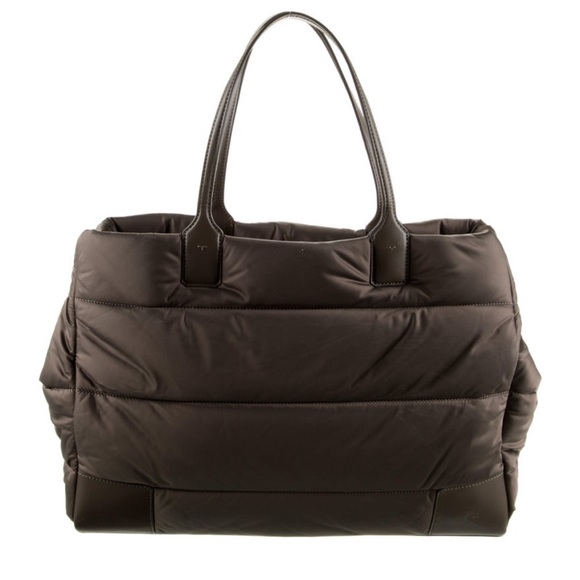 Tory Burch Dark Brown Quilted Handbag - Picture 3 of 5